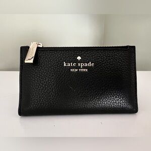 Kate Spade Black Leather Wallet EUC